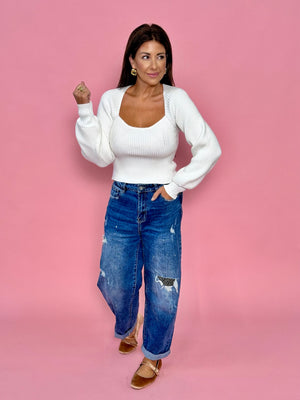 White Long sleeve top