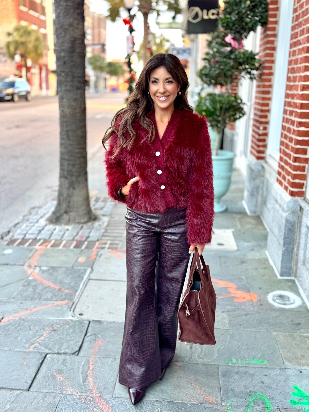 Crimson Riot Faux Fur Jacket