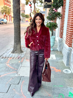 Crimson Riot Faux Fur Jacket