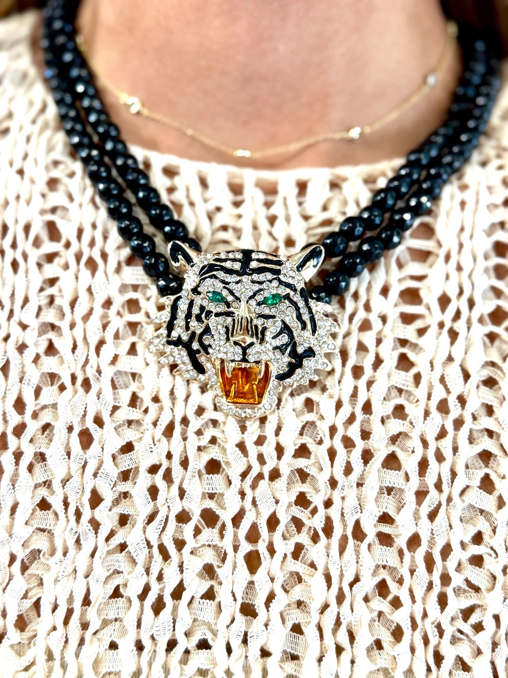 Tiger Head Statement Necklace