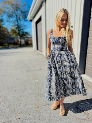 Good Things To Come Embroidered Midi Dress