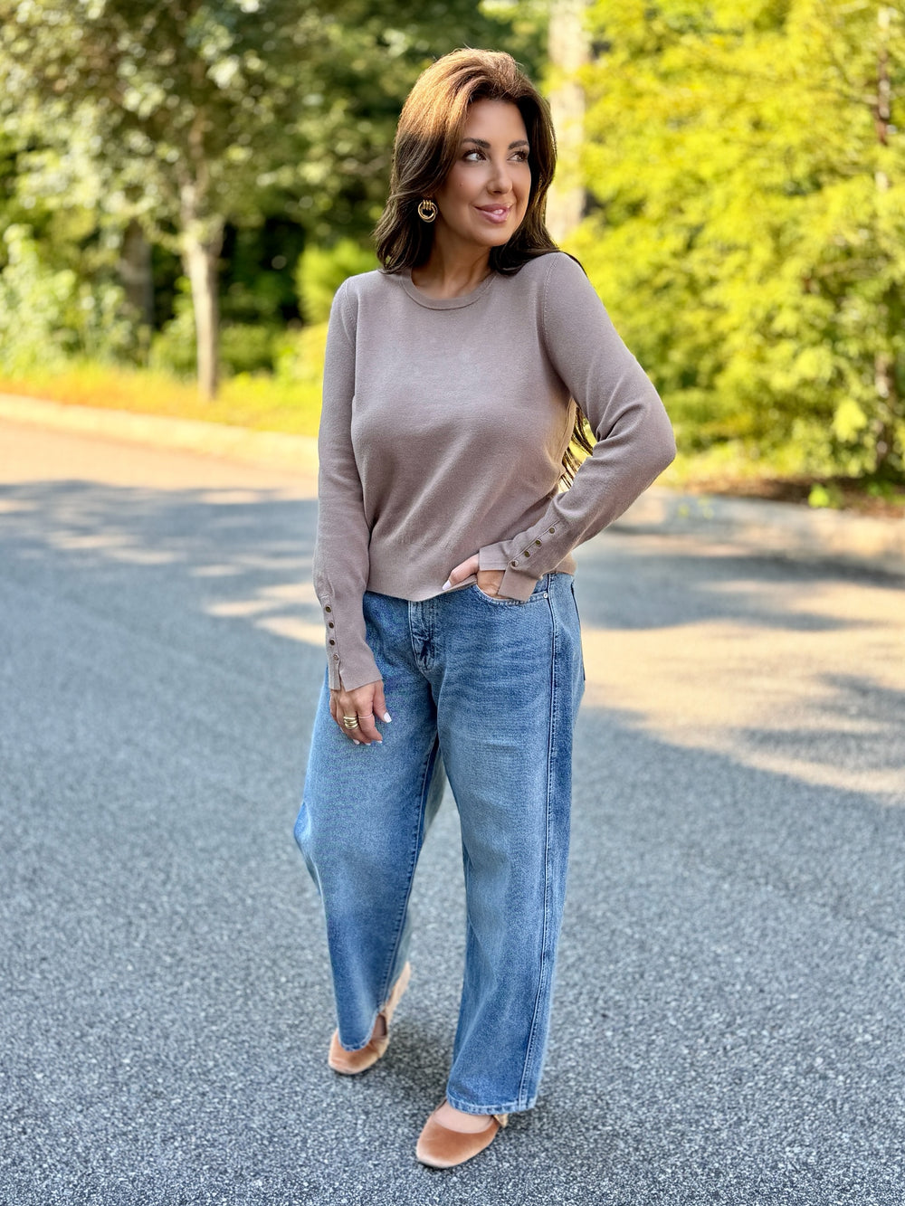 Alec Knit Top - Mocha