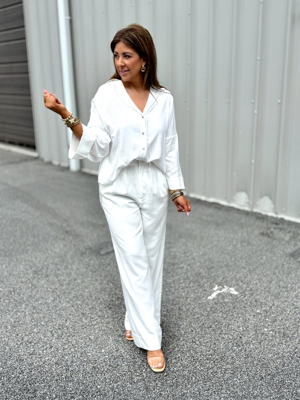 White Bahama Linen Pants