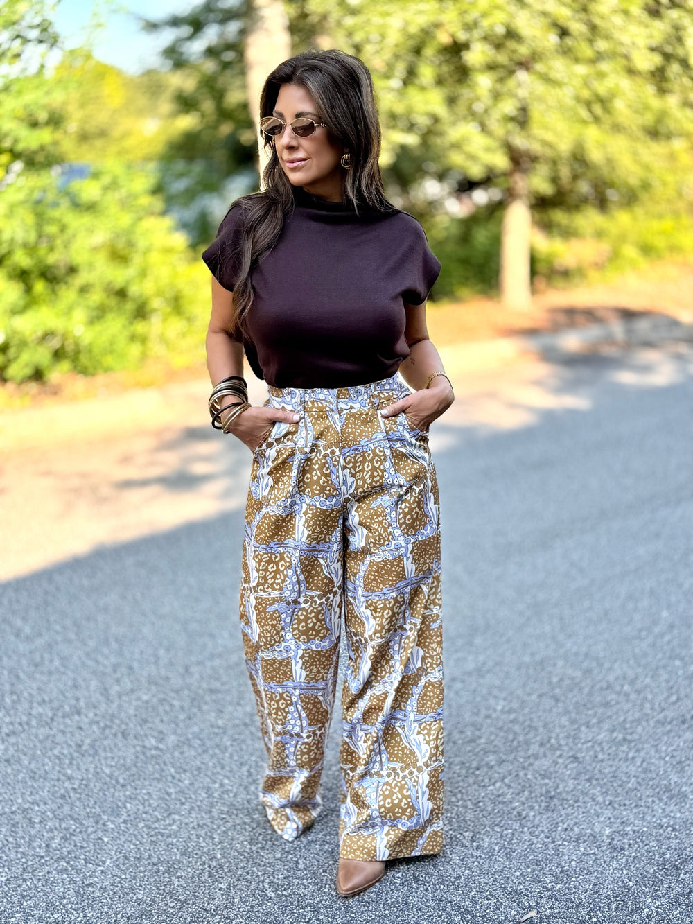 Chocolate Mock Neck Top