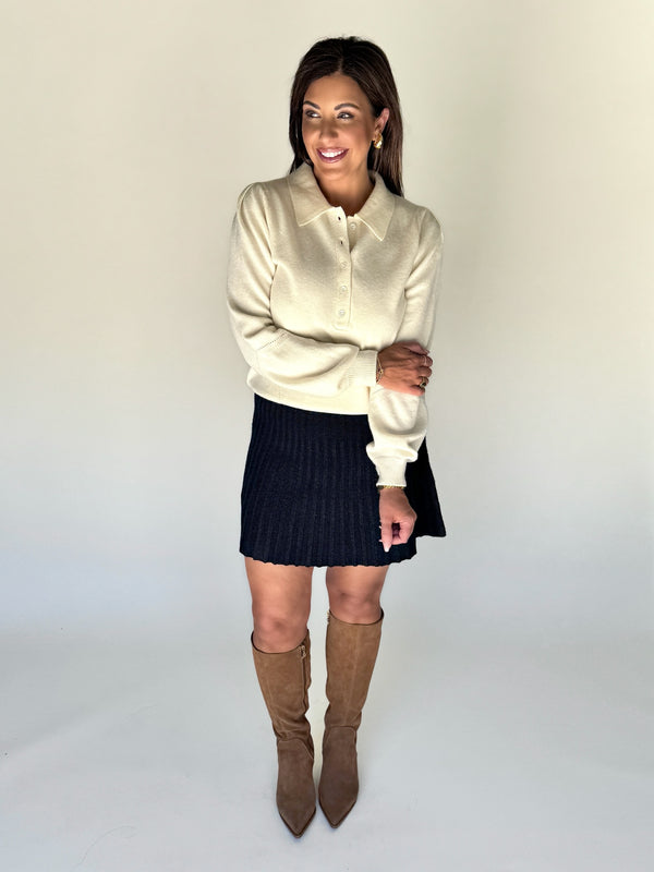 Slade Navy Sweater Skirt