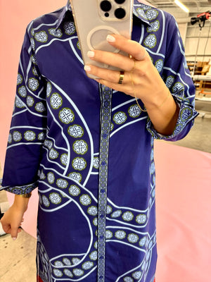 Eliza Dress - Vintage Circles