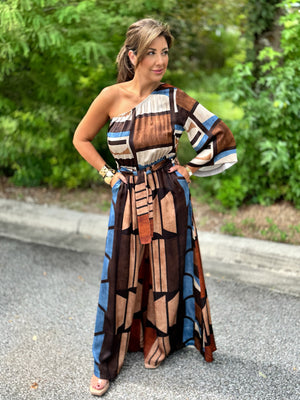 Autumn One Shoulder Jumpsuit