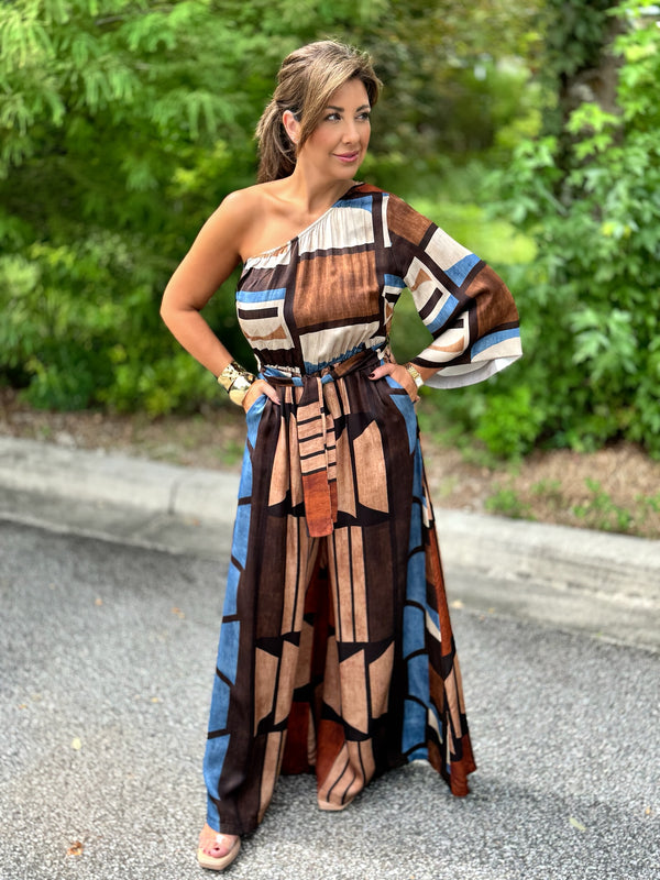 Autumn One Shoulder Jumpsuit