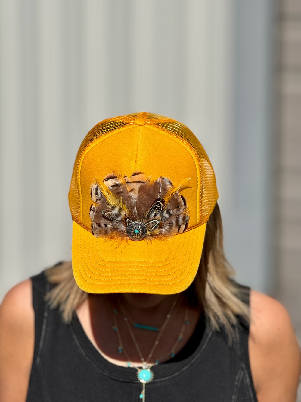 Trucker Hat, Yellow trucker hat, Trucker hats for concerts, Southern trucker hat , Briley King tucker hats, southern girl trucker hats, fun trucker hats