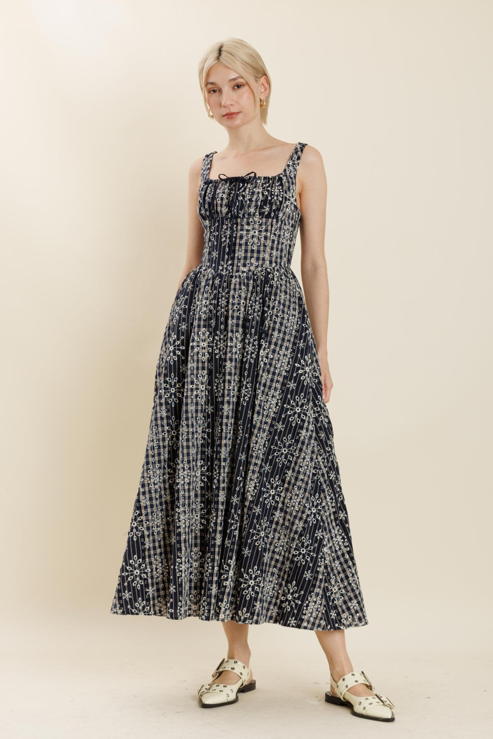 Good Things To Come Embroidered Midi Dress