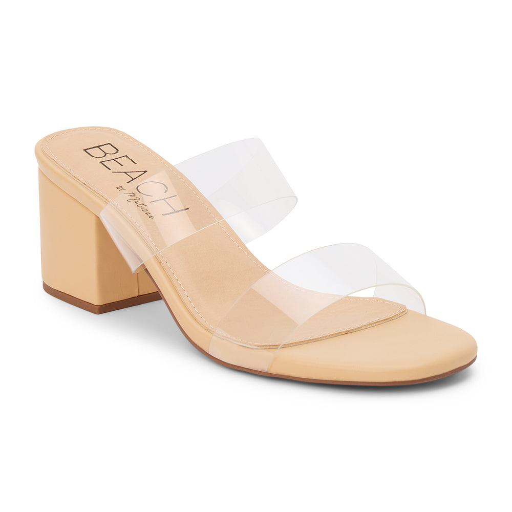 Aura Clear Strap Heel - Nude
