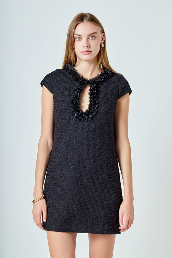 black cocktail dress