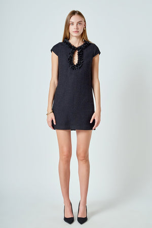 black cocktail dress
