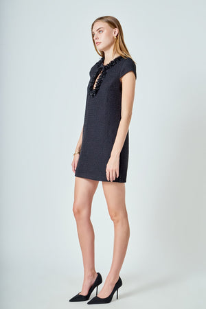black cocktail dress