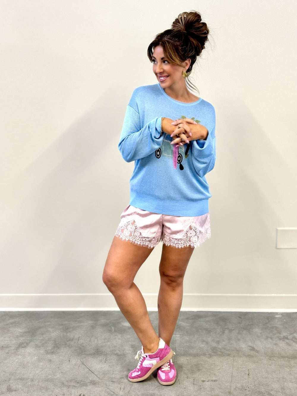 Maison Lace Shorts - Pink