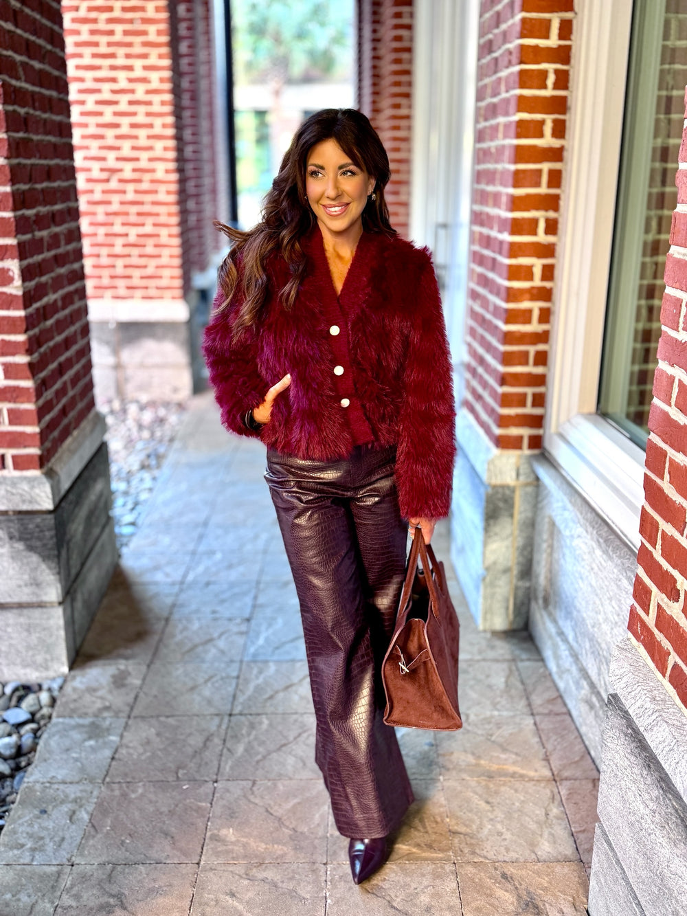 Crimson Riot Faux Fur Jacket