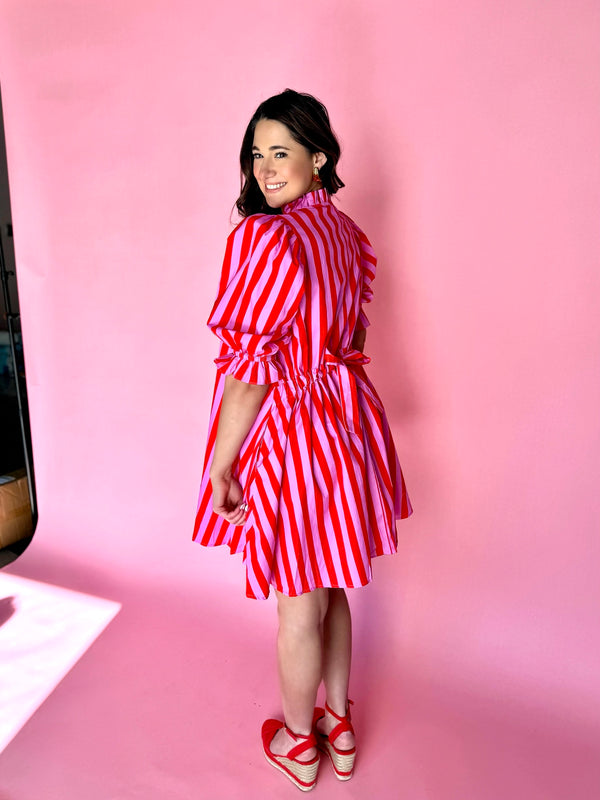Scarlet Stripe Dress