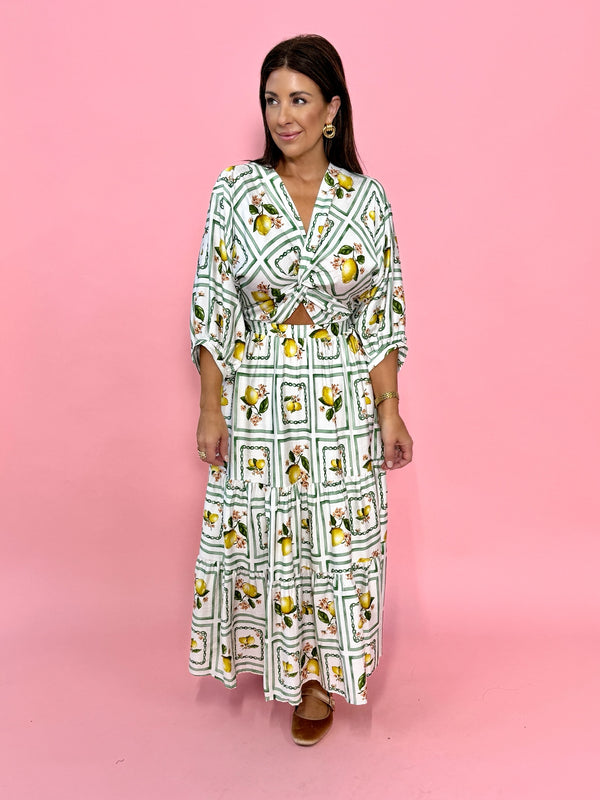 Sorrento Lemon Maxi Dress