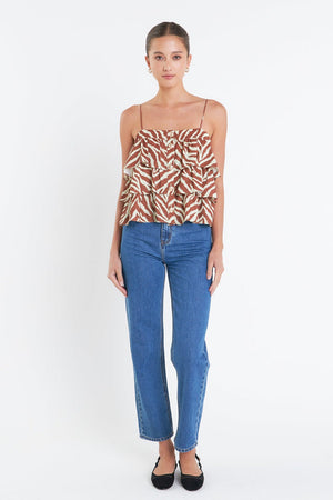 Zebra Print Sleeveless Top