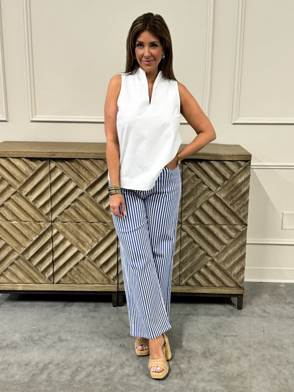 Elle Sleeveless White Top