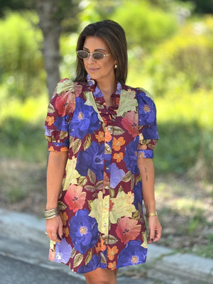 Plum Floral Dress