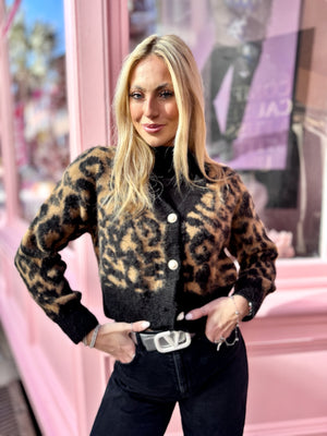 Leopard Print Cardigan