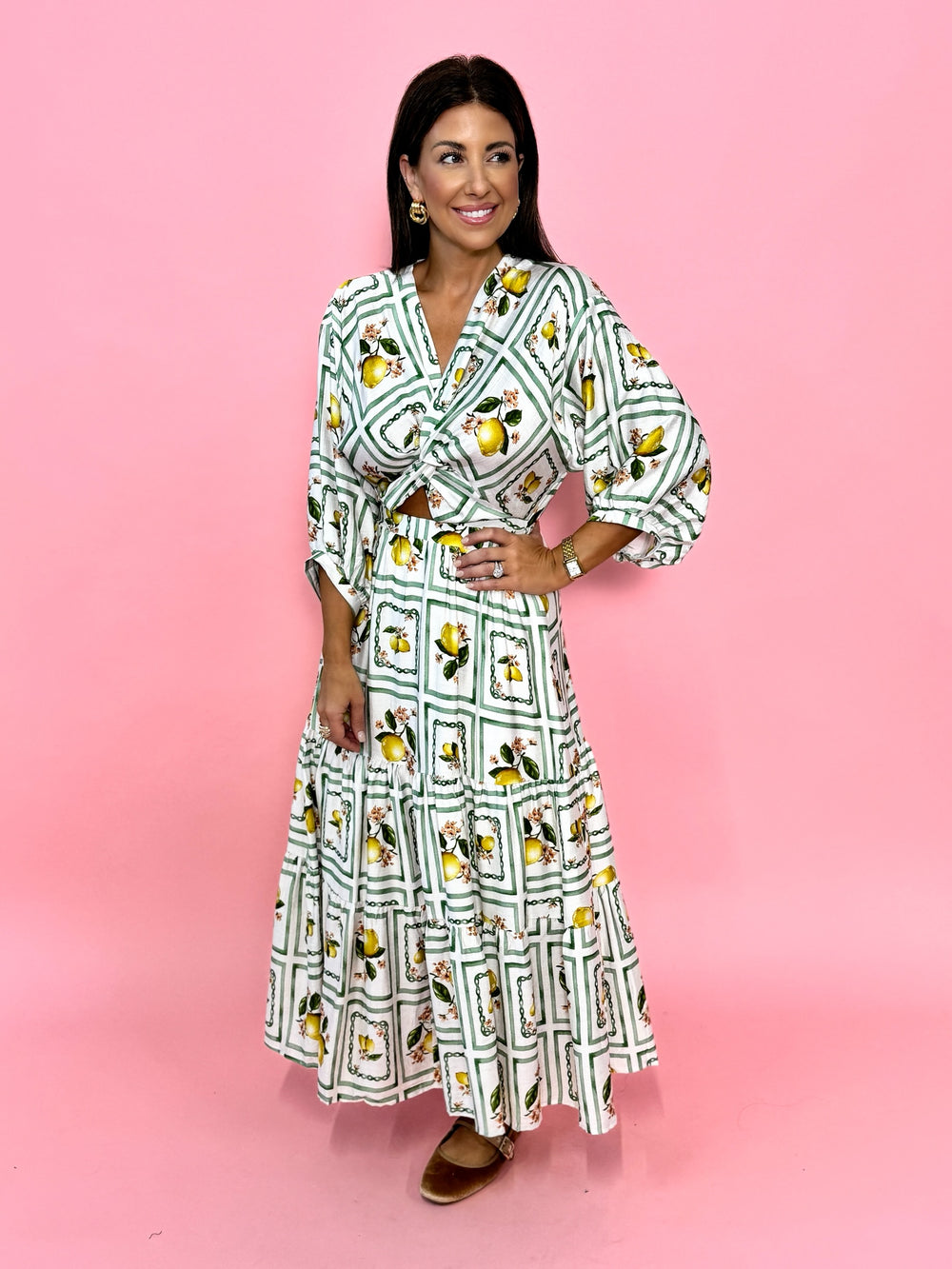 Sorrento Lemon Maxi Dress