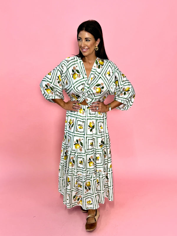 Sorrento Lemon Maxi Dress