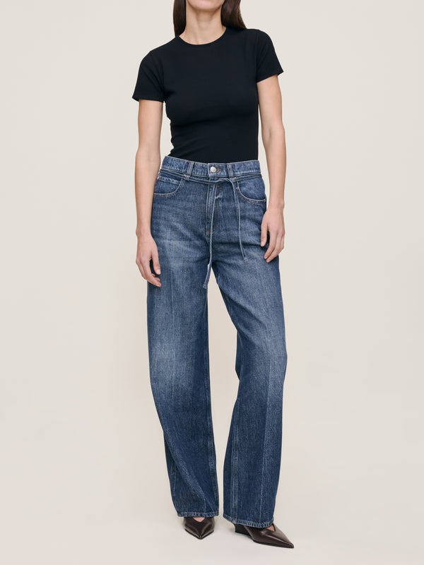 Casie Relaxed Wide Leg 31" - Space Blue