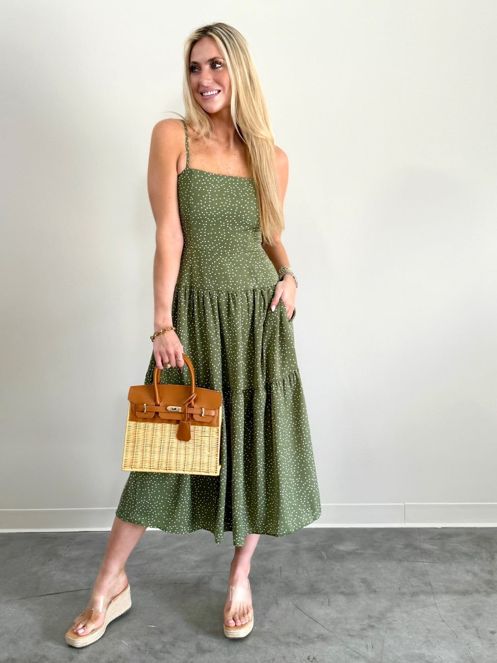 Olive Cami Midi Dress
