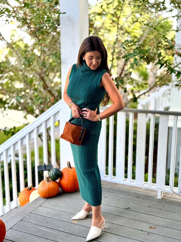 Cable Knit Midi Dress