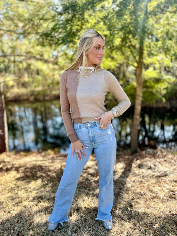Mocha Tonal Sweater