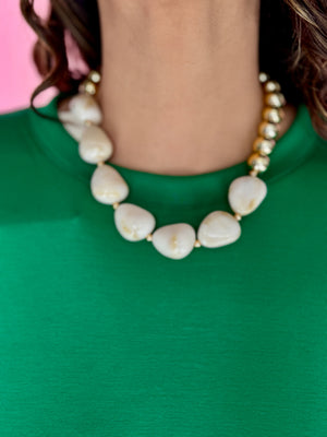 It's a Neutral Beaded Necklace