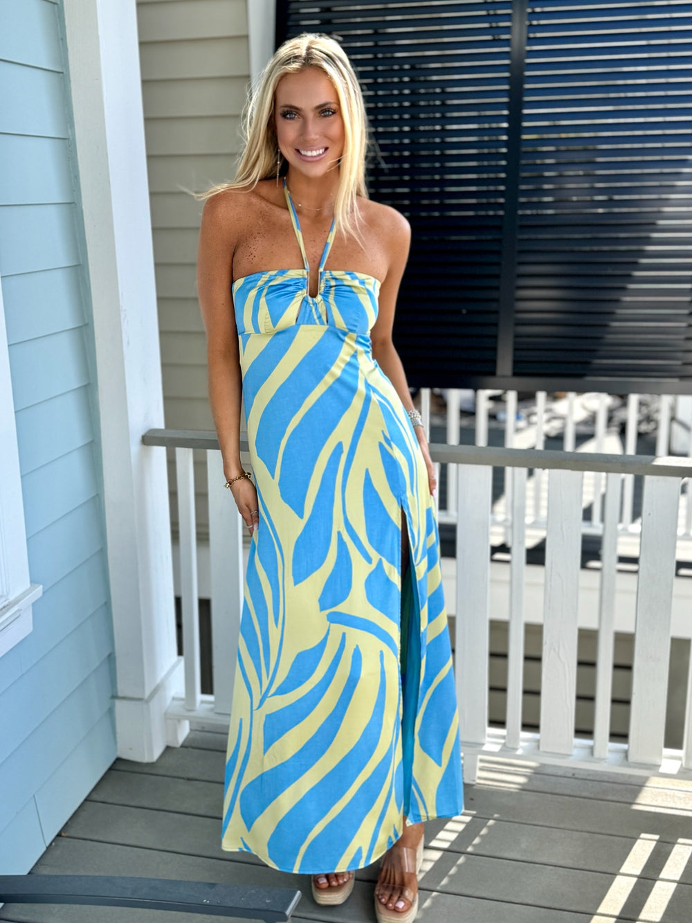 beach dress, maxi dress, elevated dress, dress with slit, summer dress