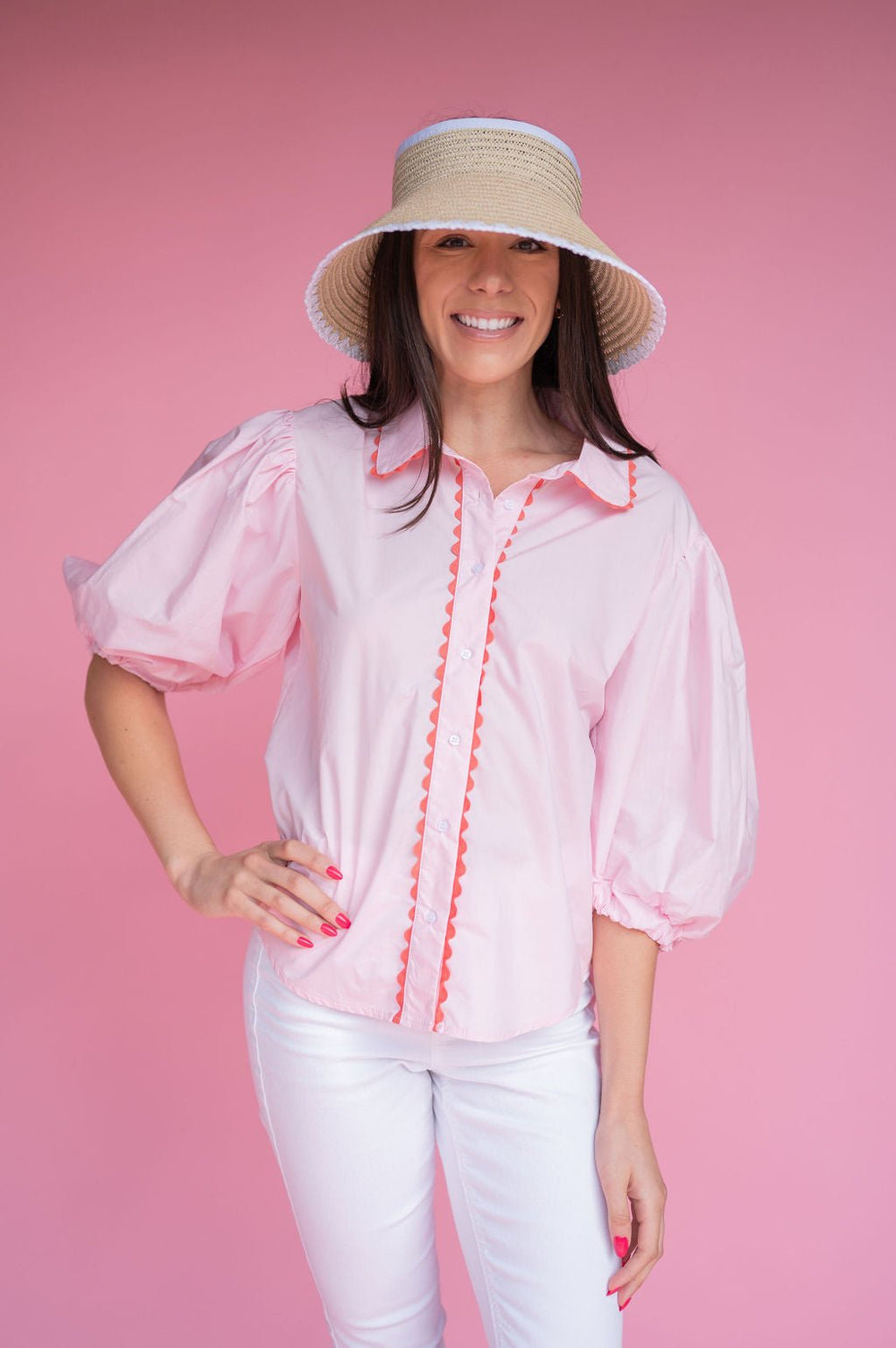 Cadence Poplin Ric Rac Top - Southern Fuss