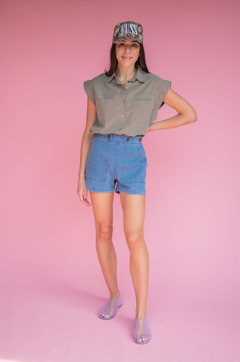 Light Olive Button Down - Southern Fuss