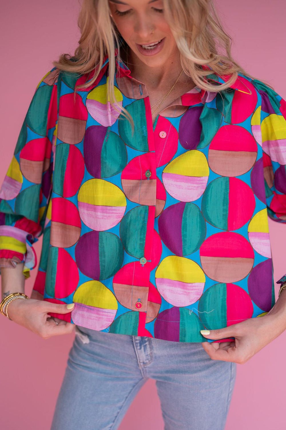 Pops of Modern Blouse - Southern Fuss