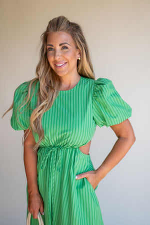 Green Cutout Maxi Dress - Southern Fuss