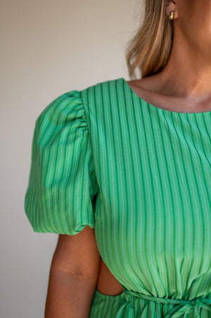 Green Cutout Maxi Dress - Southern Fuss