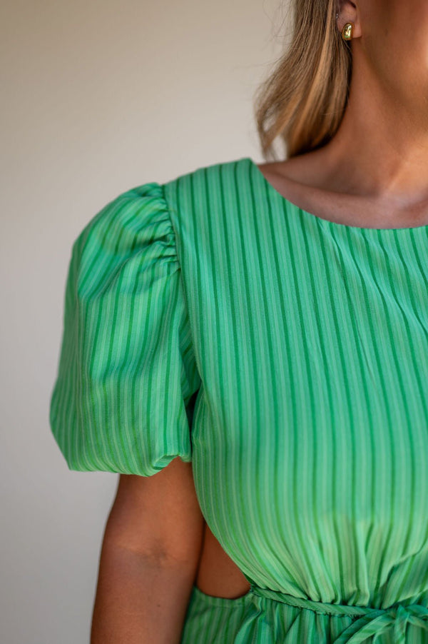 Green Cutout Maxi Dress - Southern Fuss