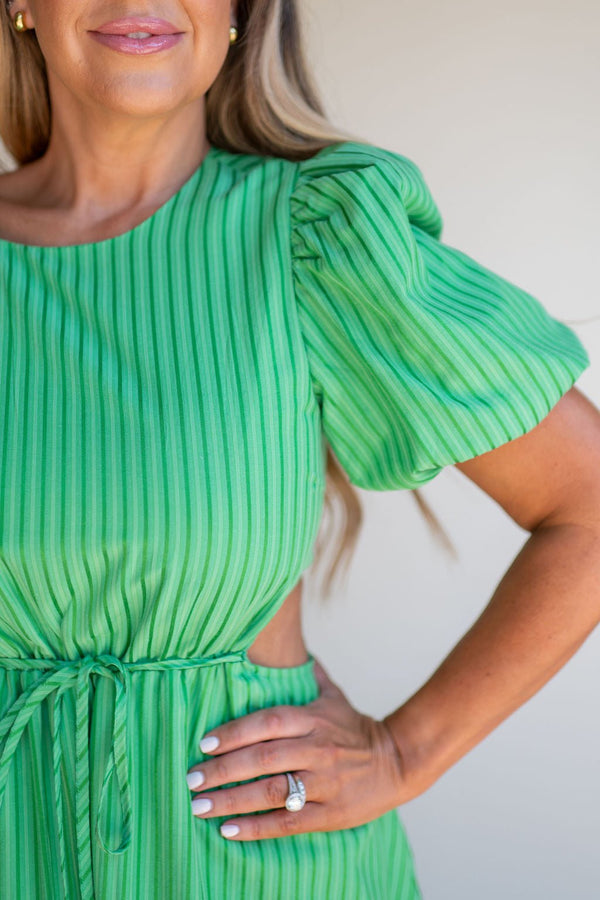 Green Cutout Maxi Dress - Southern Fuss
