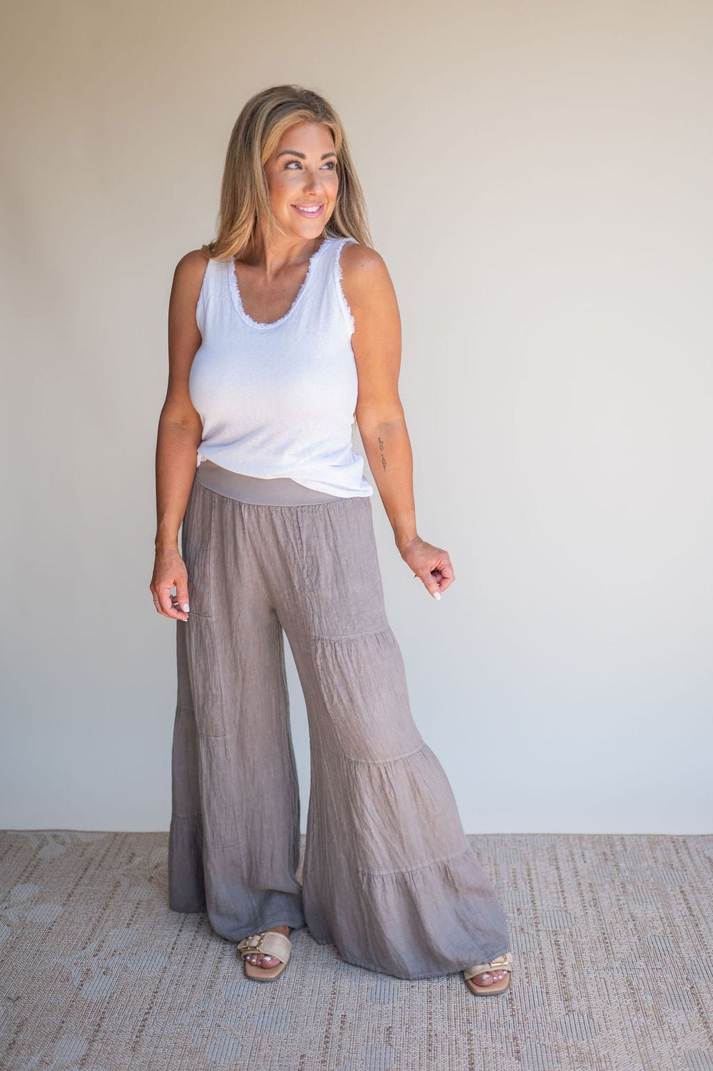 Raw Edge Tank Top - White - Southern Fuss