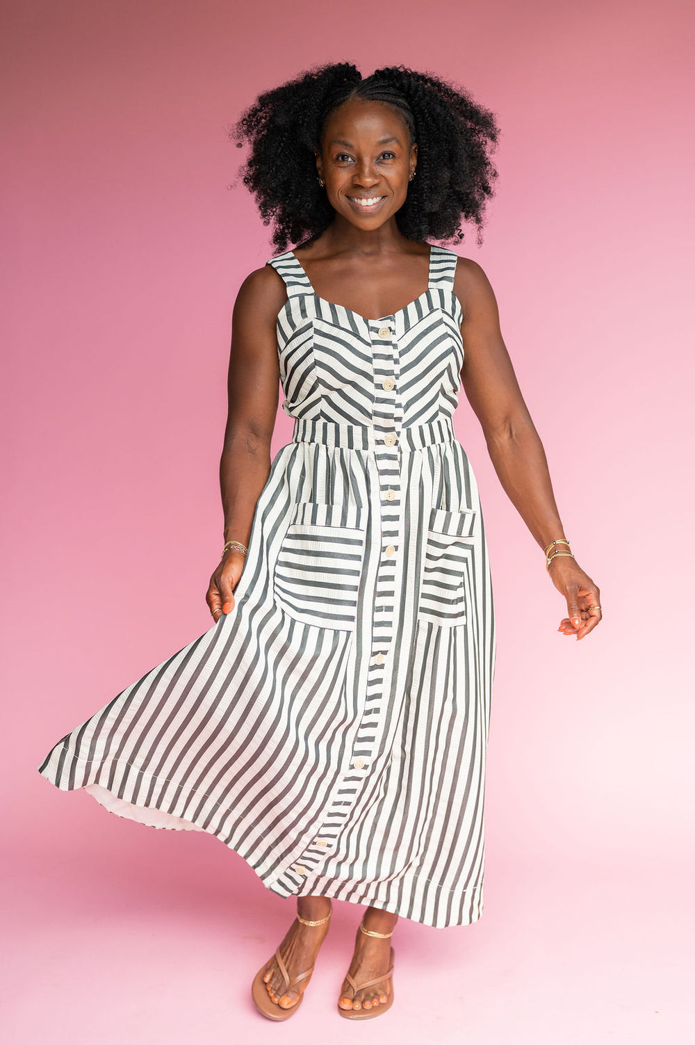 Striped Sweetheart Dress
