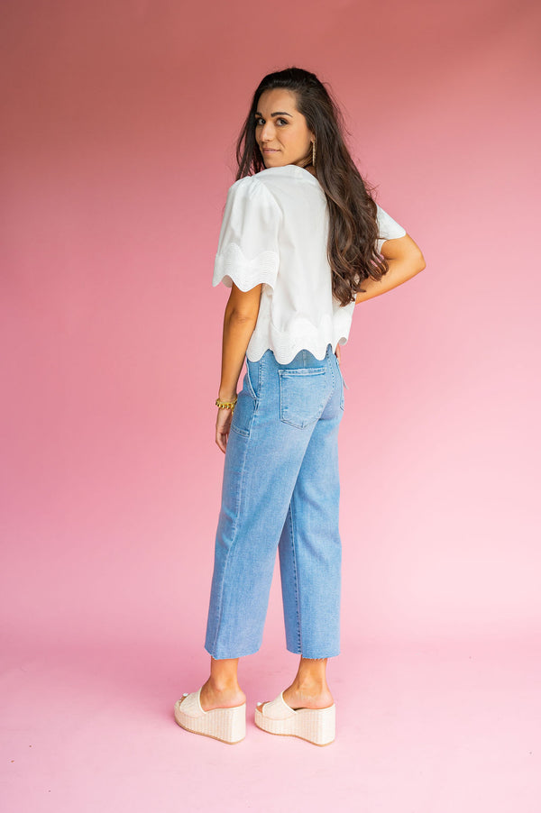 Summer Scallop White Top