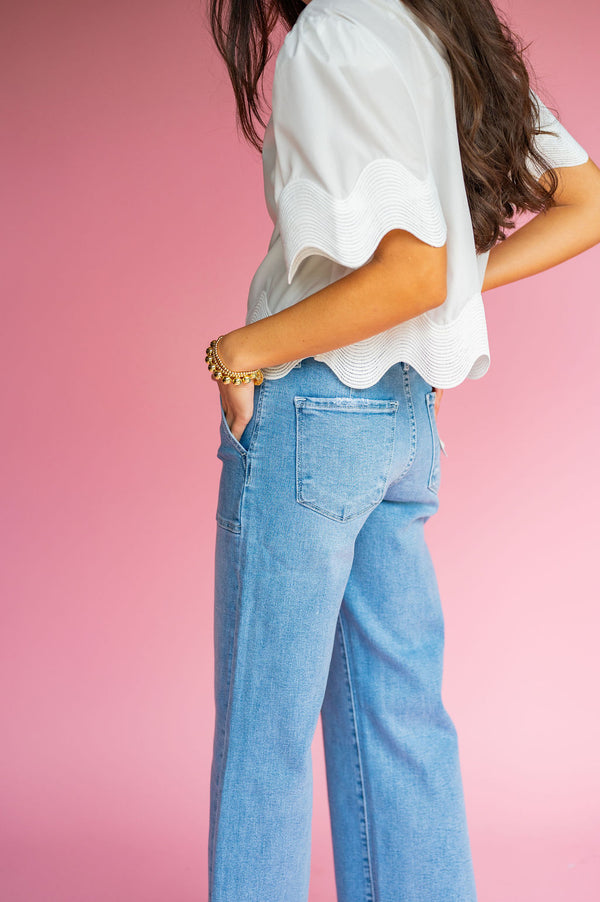 Summer Scallop White Top