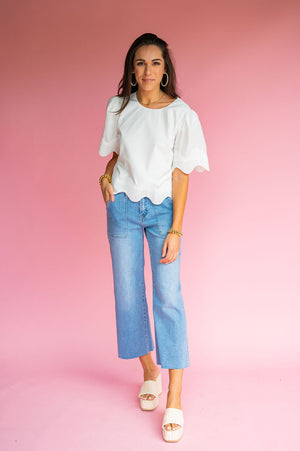 Summer Scallop White Top