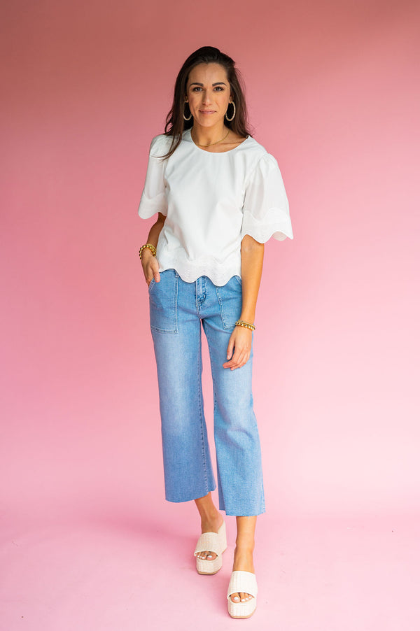Summer Scallop White Top