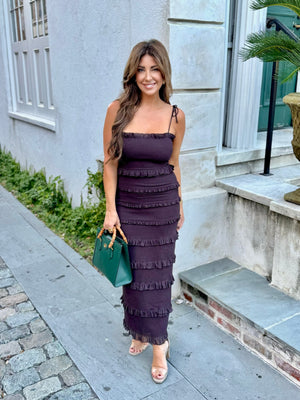 Chocolate Tiered Maxi Dress