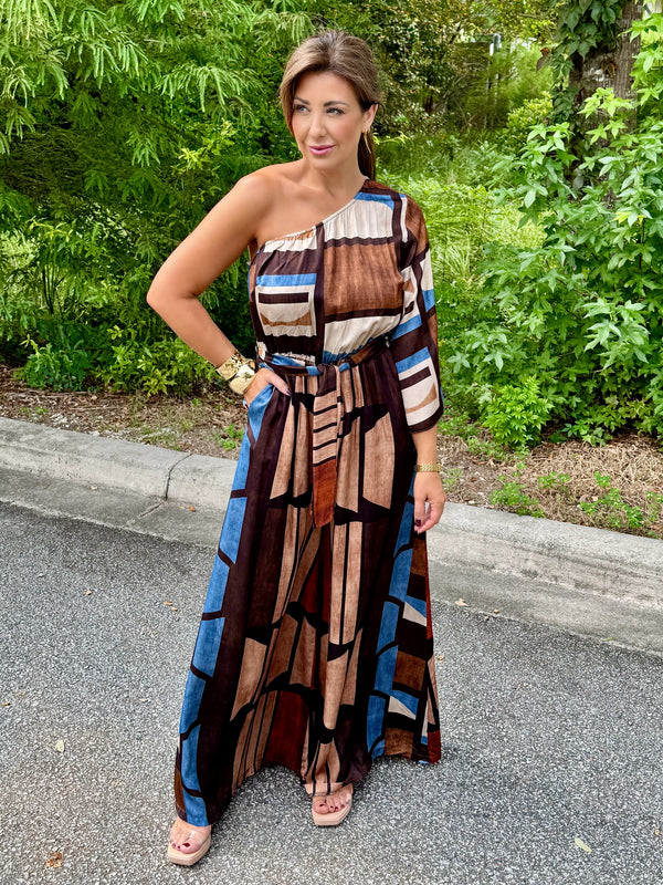 Autumn One Shoulder Jumpsuit