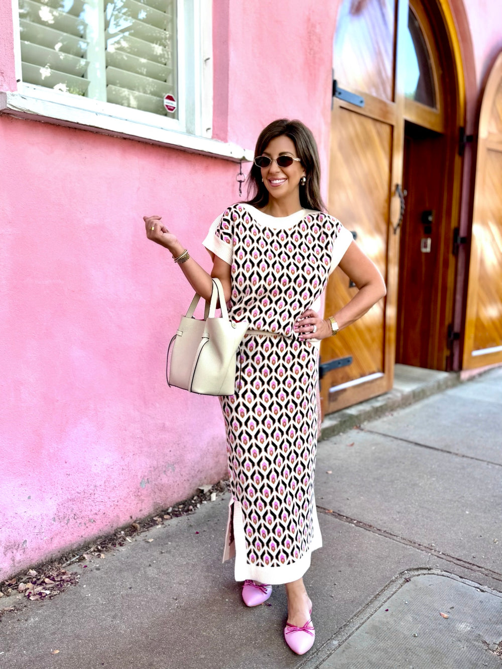 THML Geometric Fall Midi Skirt